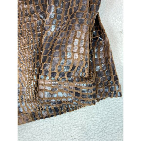 Ruby‎ Rd. Woman Black and Brown Zip Front Jacket Lightweight 3/4 Sleeves Size 14 - Picture 13 of 16